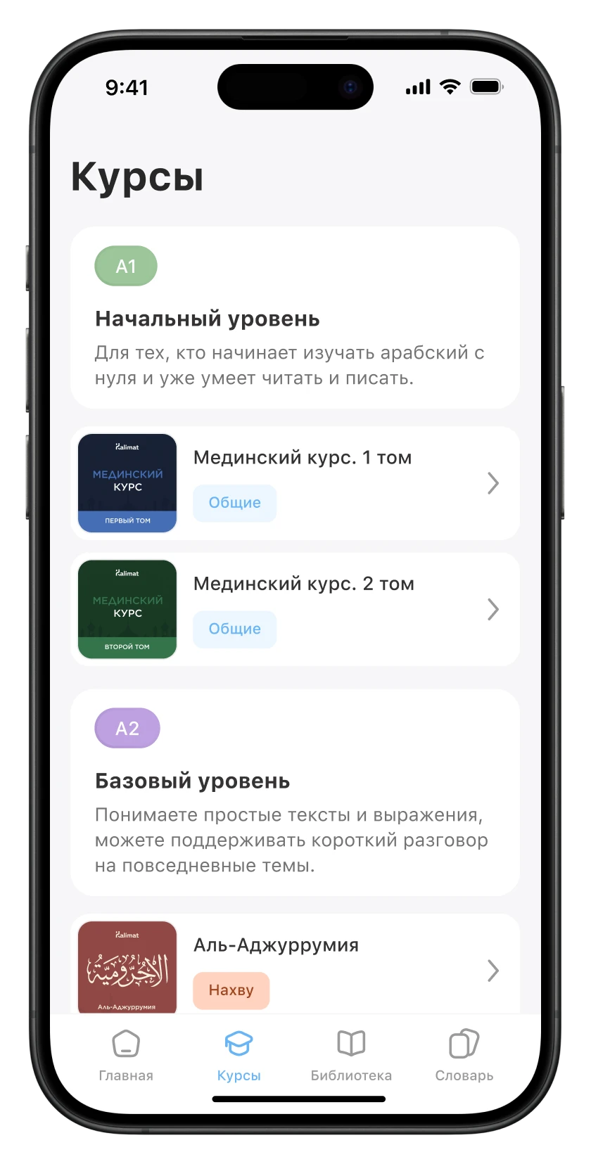 Курсы по уровням и категориям